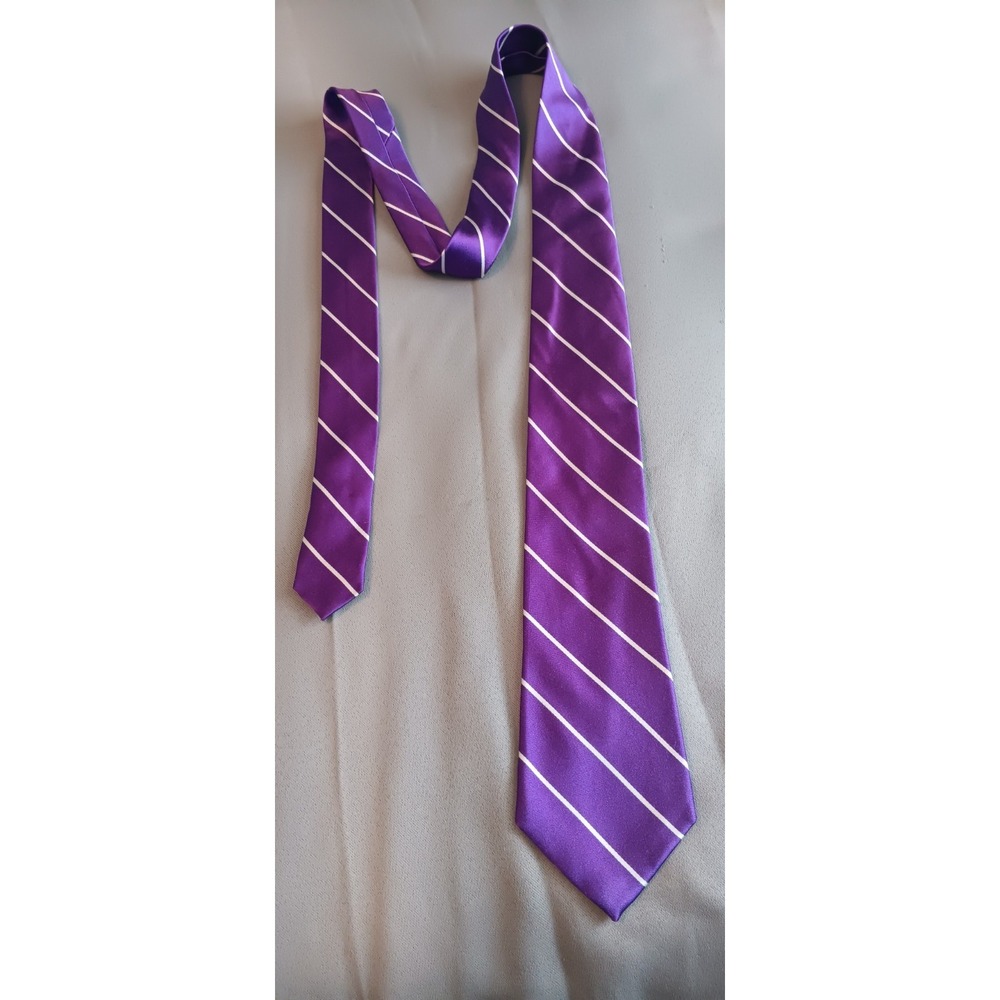 Mens Designer Mens Neck Tie Lot Of 2 Ralph Lauren Cremieux Purple Silk Paisley - Picture 2 of 8